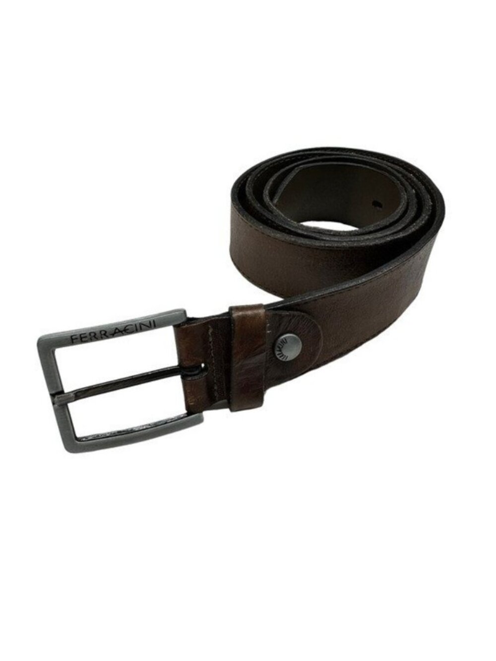 Ferracini Men's 33" - 39" Brown Leather Designer Belt Textured 115 cm Classic